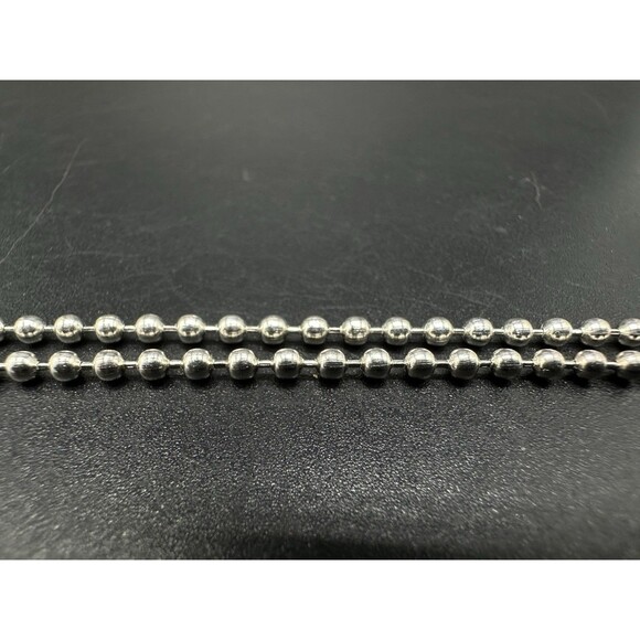 Vintage COACH Sterling Silver C Logo Tag Pendant Necklace Rare 28” Long - Picture 7 of 11